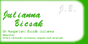 julianna bicsak business card