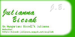 julianna bicsak business card